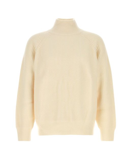 LeKasha Natural Ivory Cashmere Lette Sweater for men