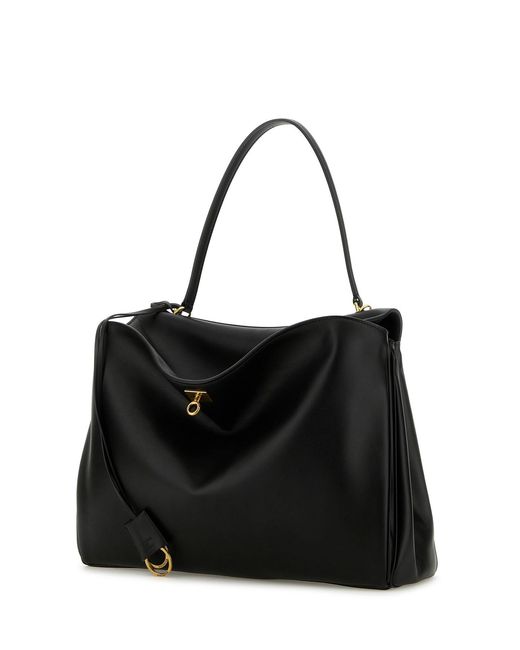 Balenciaga Black Leather Large Rodeo Handbag