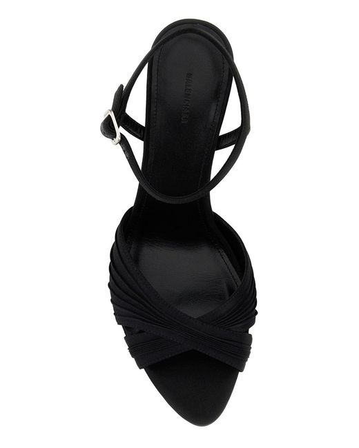 Balenciaga Black Satin Dynastie Sandals