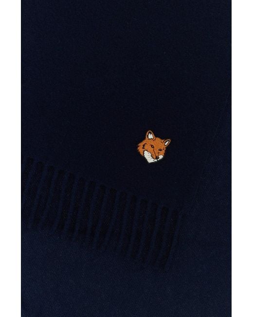 Maison Kitsuné Blue Scarves And Foulards for men