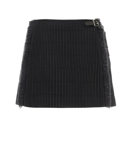 DURAZZI MILANO Black Stretch Polyester Mini Skirt