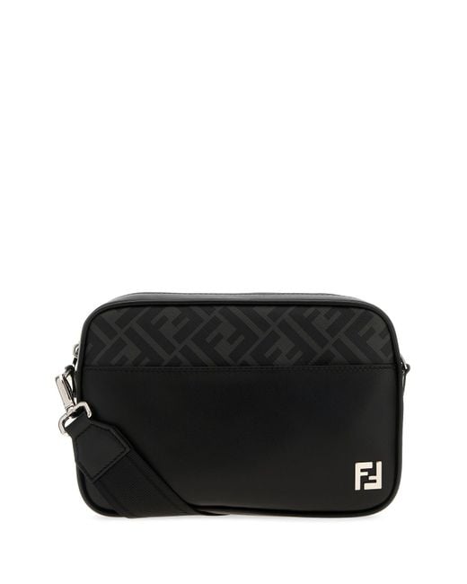 Borsa a tracolla Camera Case in pelle nera di Fendi in Black da Uomo