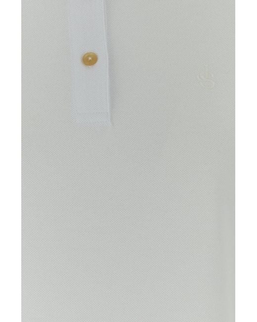 Jil Sander White Piquet Polo Shirt