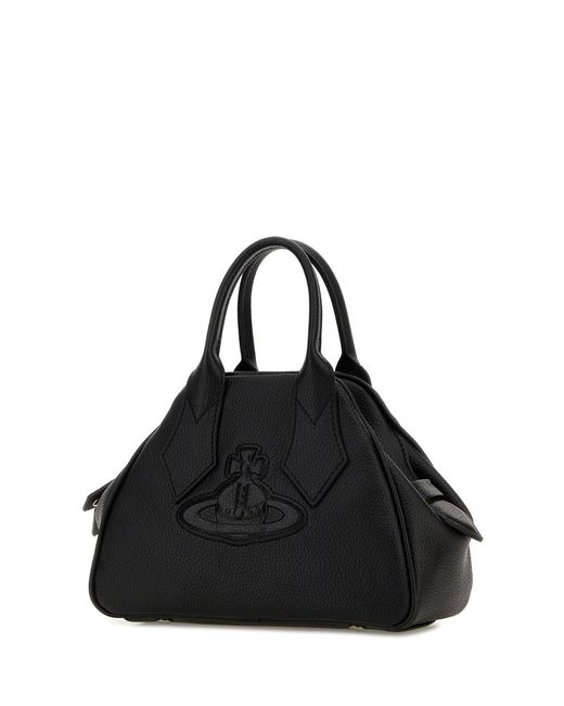 Vivienne Westwood Black Leather Small Yasmine Handbag