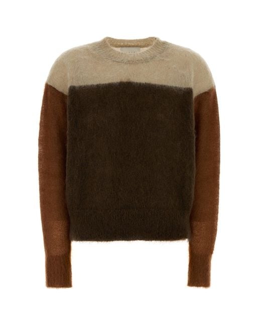 Isabel Marant Brown Multicolor Mohair Blend Madeline Sweater