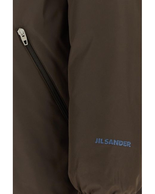 Jil Sander Brown Chocolate Polyester Down Jacket for men