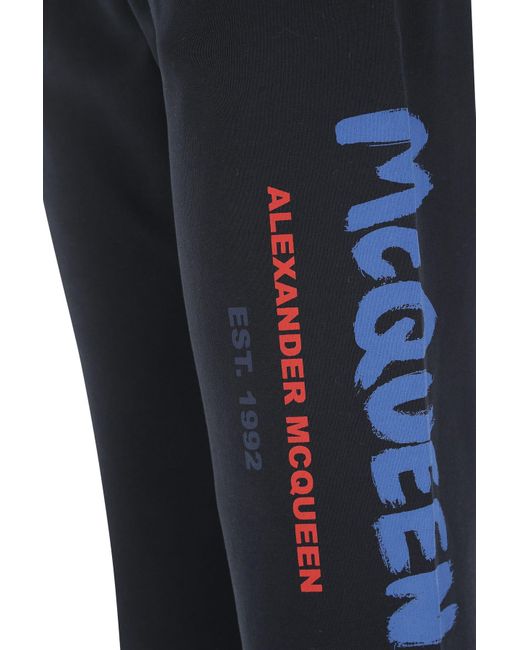 Alexander McQueen Midnight Cotton joggers Alexa in Blue - Lyst