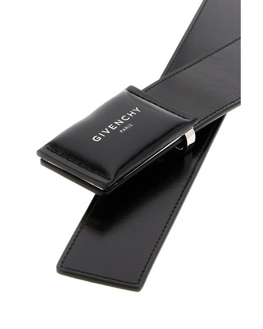 Givenchy White Black Leather Antigona Belt for men