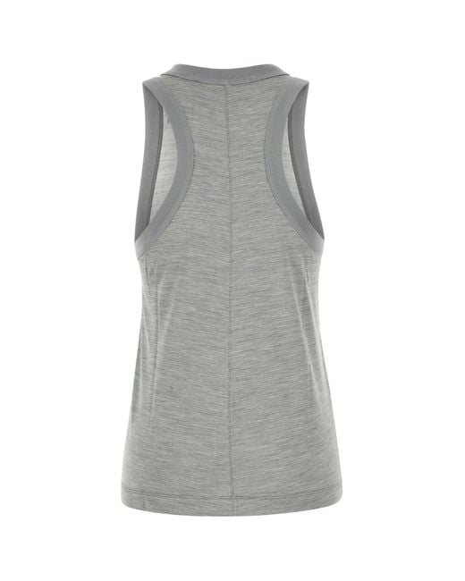 Canotta in seta grigia di Carven in Gray