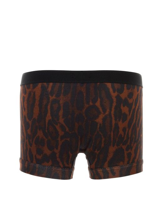 Boxer in cotone stretch stampato di Tom Ford in Black da Uomo