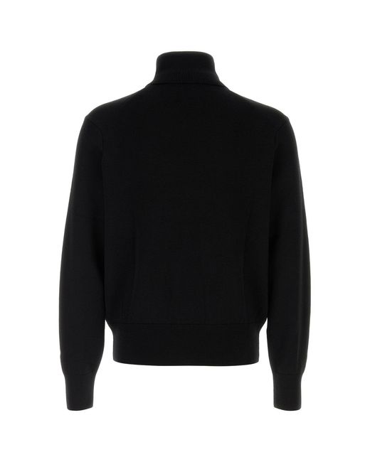 AMI Black Ami Wool Sweater for men