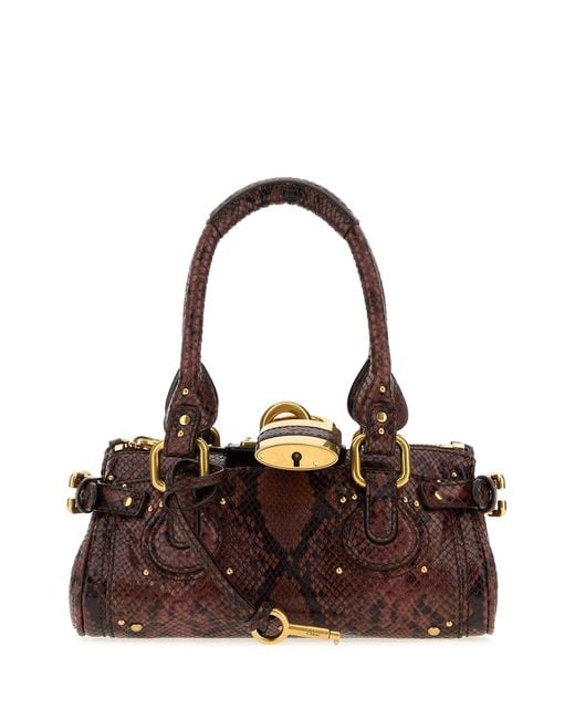Chloé Multicolor Printed Leather Paddington Handbag
