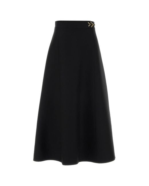Valentino Garavani Black Crepe Couture Skirt