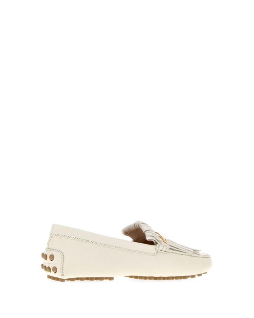 Mocassini in pelle bianca di Tod's in White