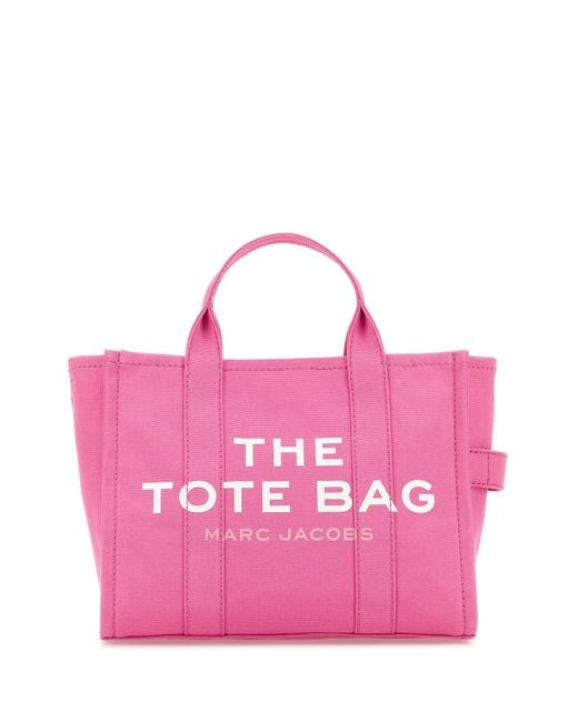 Marc Jacobs Dark Pink Canvas Medium The Tote Bag Handbag
