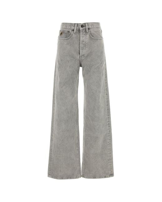 Lois Gray Grey Denim Wide-leg Jeans