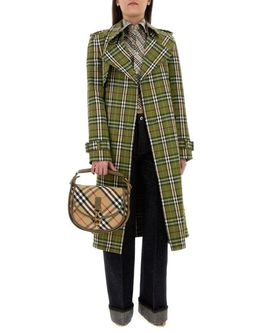 Borsa a mano in tela ricamata di Burberry in Multicolor