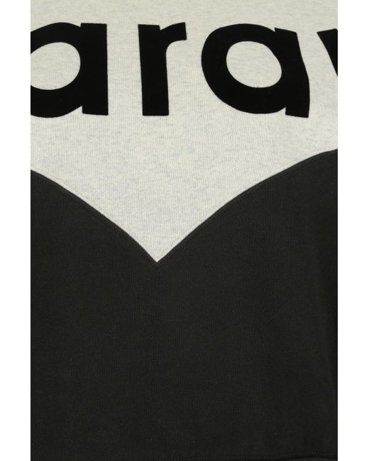 Isabel Marant Black Two-tone Cotton Blend Houston Sweatshirt