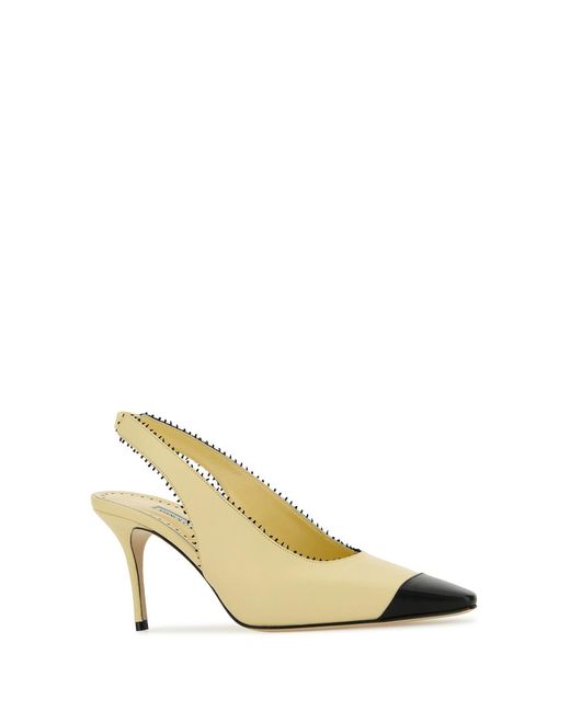 Manolo Blahnik Metallic Pastel Nappa Leather Gaius Pumps