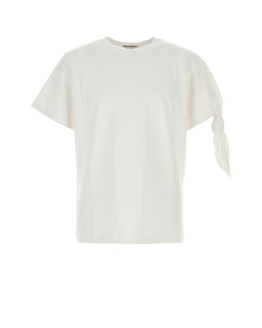 J.W. Anderson White Jw Anderson Cotton T-Shirt for men