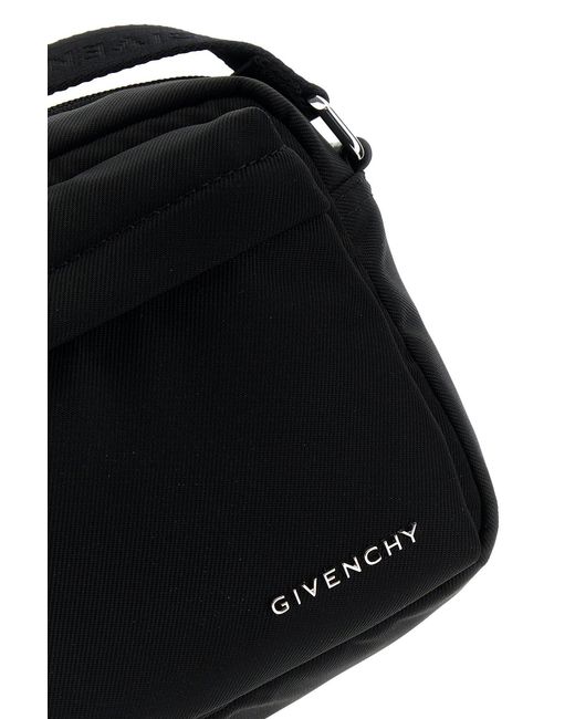 Givenchy Black Fabric Essential U Crossbody Bag for men
