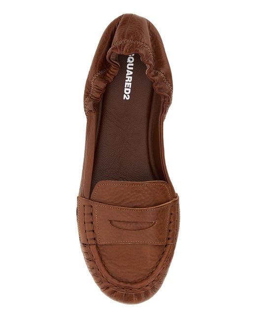 Mocassini in pelle caramello di DSquared² in Brown