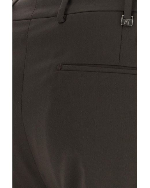 Pantalone in lana stretch testa di moro di PT Torino in Black da Uomo