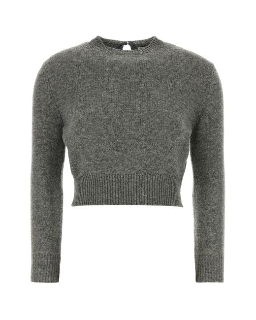 Jil Sander Gray Grey Wool Blend Sweater