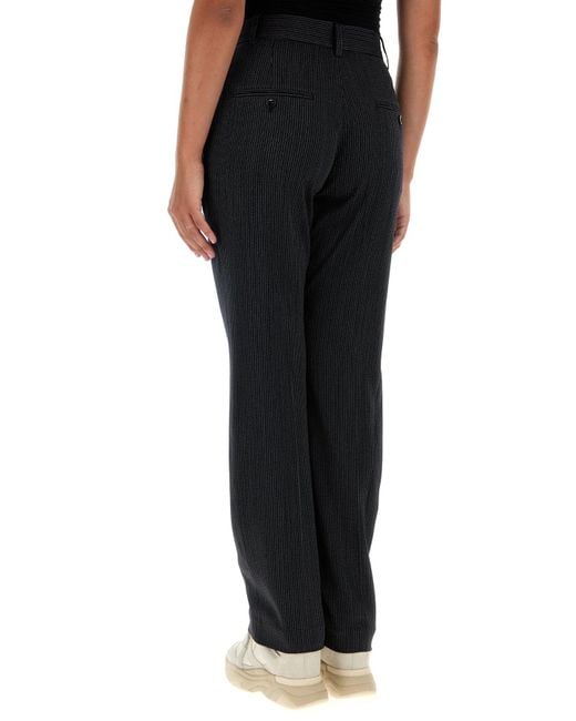 Pantalone in misto lana stretch ricamato di Isabel Marant in Black