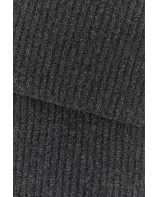 Maison Margiela Black Wool Scarf for men