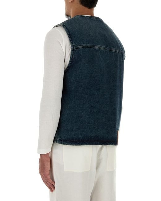 Jil Sander Blue Denim Vest