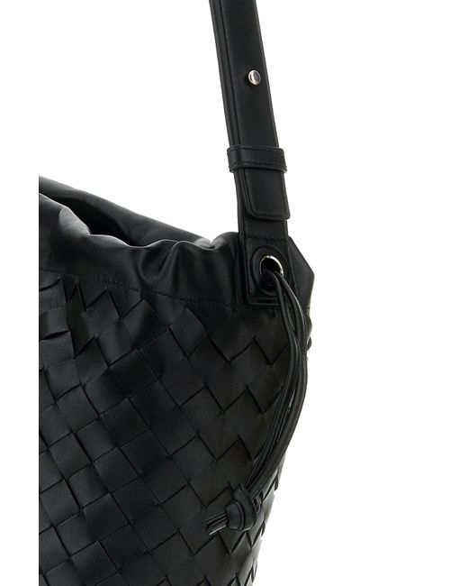 Borsa shopping in pelle nera di Bottega Veneta in Black da Uomo