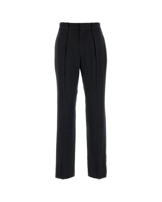 Pantalone in misto lana stretch ricamato di Isabel Marant in Black
