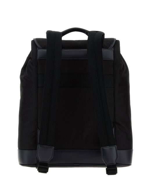 Montblanc Black Canvas Backpack for men