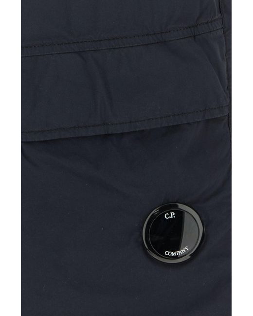 Bermuda in misto cotone stretch blu notte di C P Company in Blue da Uomo