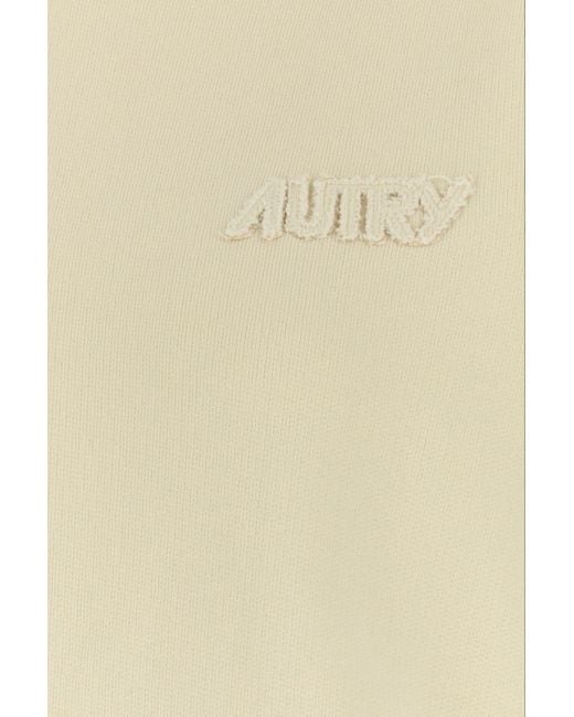 Felpa Main Wom in cotone crema di Autry in Natural