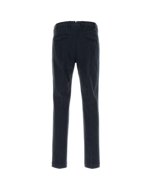 PT Torino Midnight Blue Stretch Cotton Pant for men