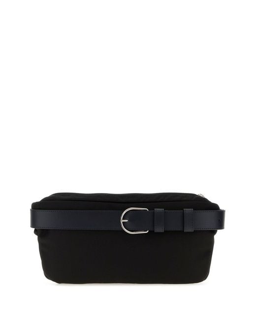 Montblanc Black Canvas Belt Bag for men