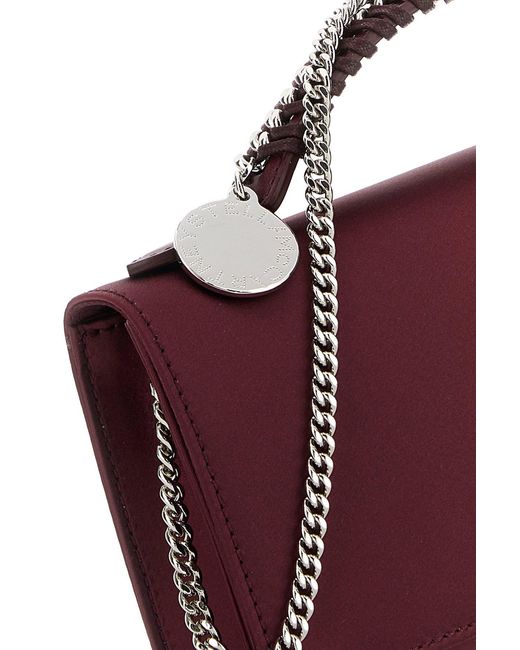 Stella McCartney Purple Burgundy Satin Falabella Handbag
