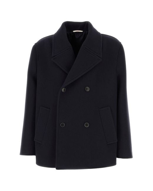 Valentino Garavani Midnight Blue Wool Coat for men
