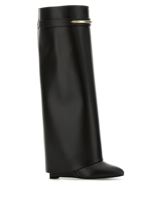 Givenchy Black Leather Shark Boots