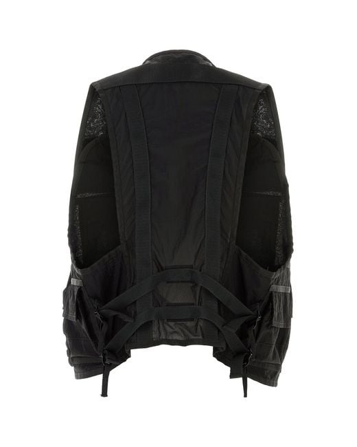 Stone Island Black Nylon Vest for men