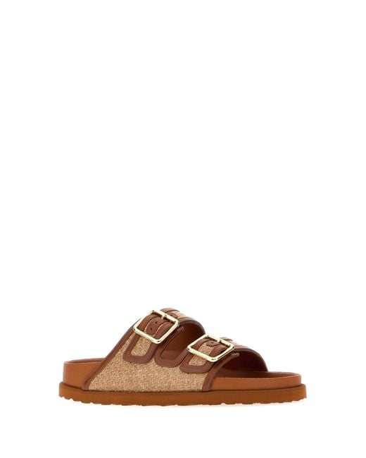 Birkenstock Brown Raffi Arizona Slippers