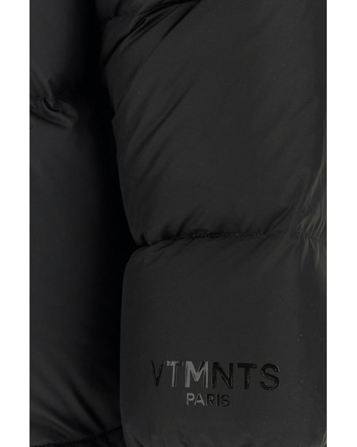 VTMNTS Black Polyester Down Jacket for men