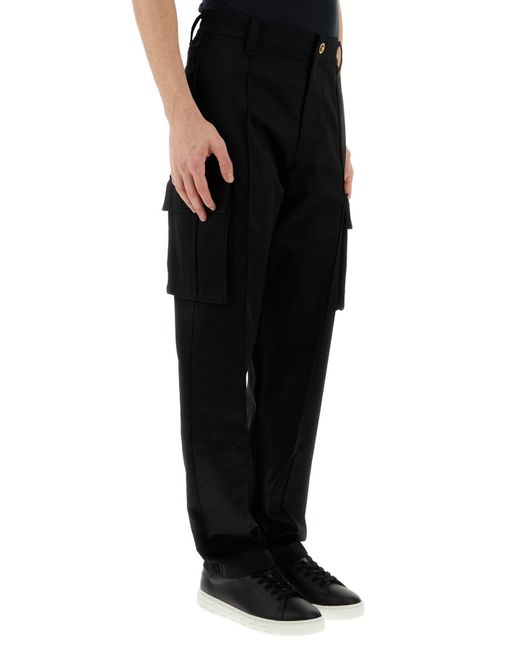 Versace Black Cargo Trousers for men