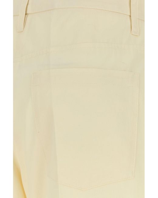 Jil Sander White Ivory Cotton Pant