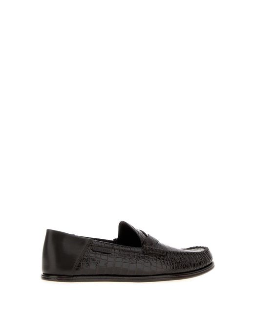 Tom Ford Black Dark Leather Loafers for men
