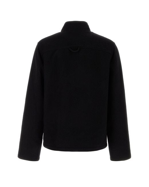 Rier Black Wool Fleece Sweatshirt for men