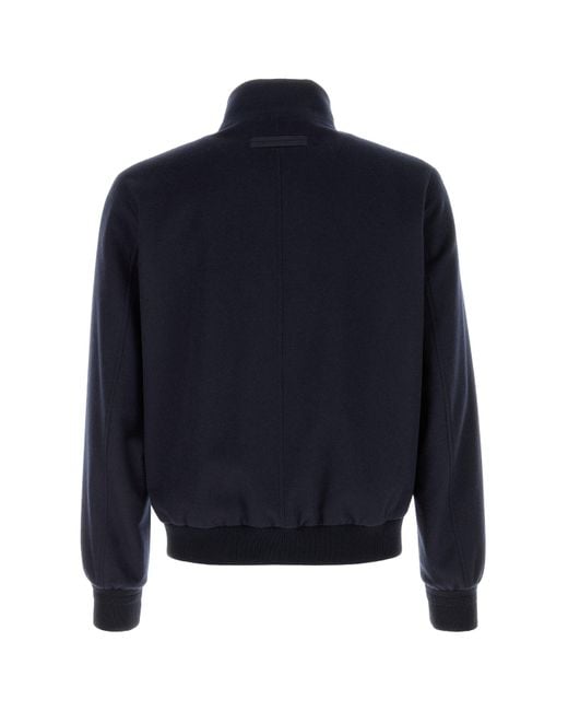Zegna Dark Blue Cashmere Jacket for men