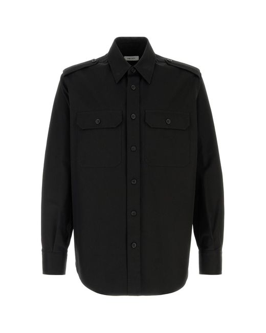 McQueen Black Cotton Shirt for men